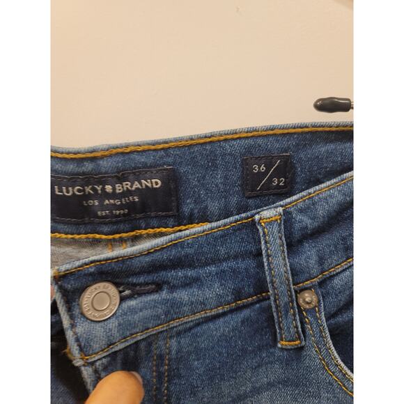 Men's Lucky Brand Athletic Slim Distressed Jeans 36 x 32 - Picture 4 of 9